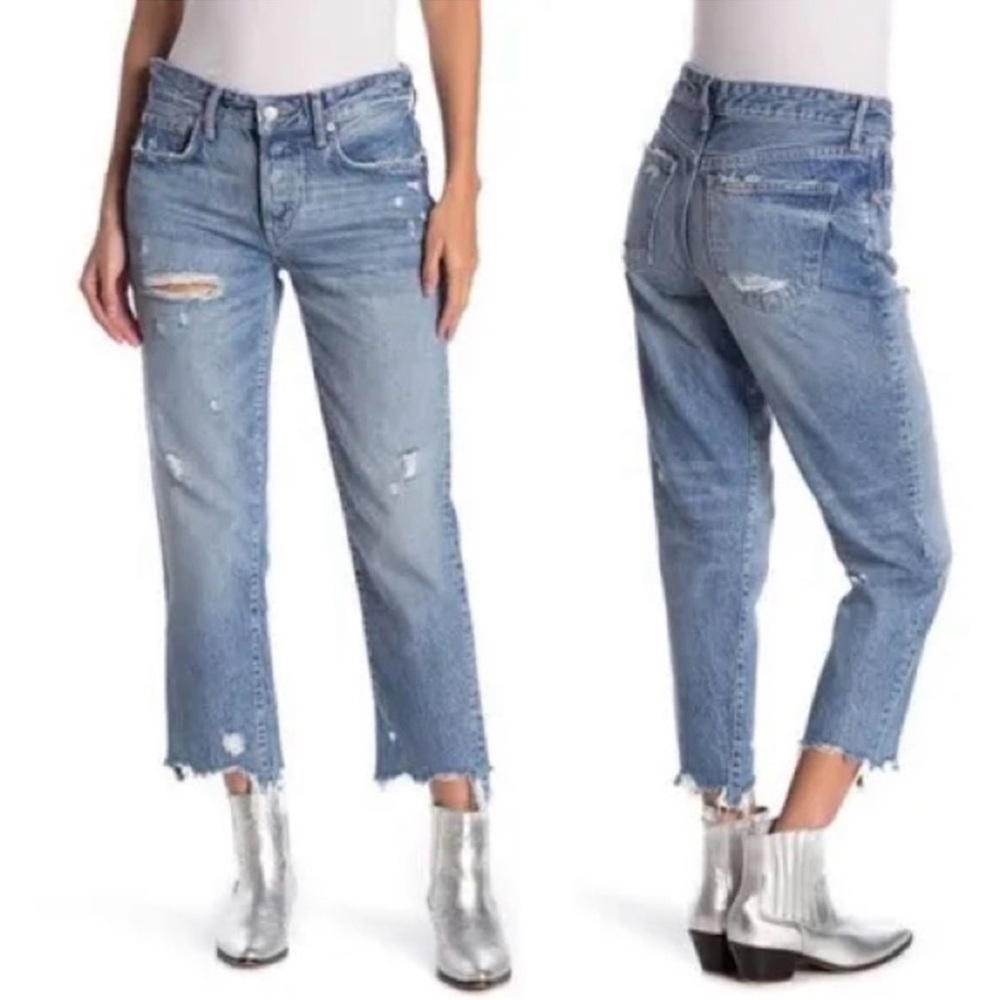 We The Free Good Times Relaxed Destroyed Jeans Light Wash- size 30